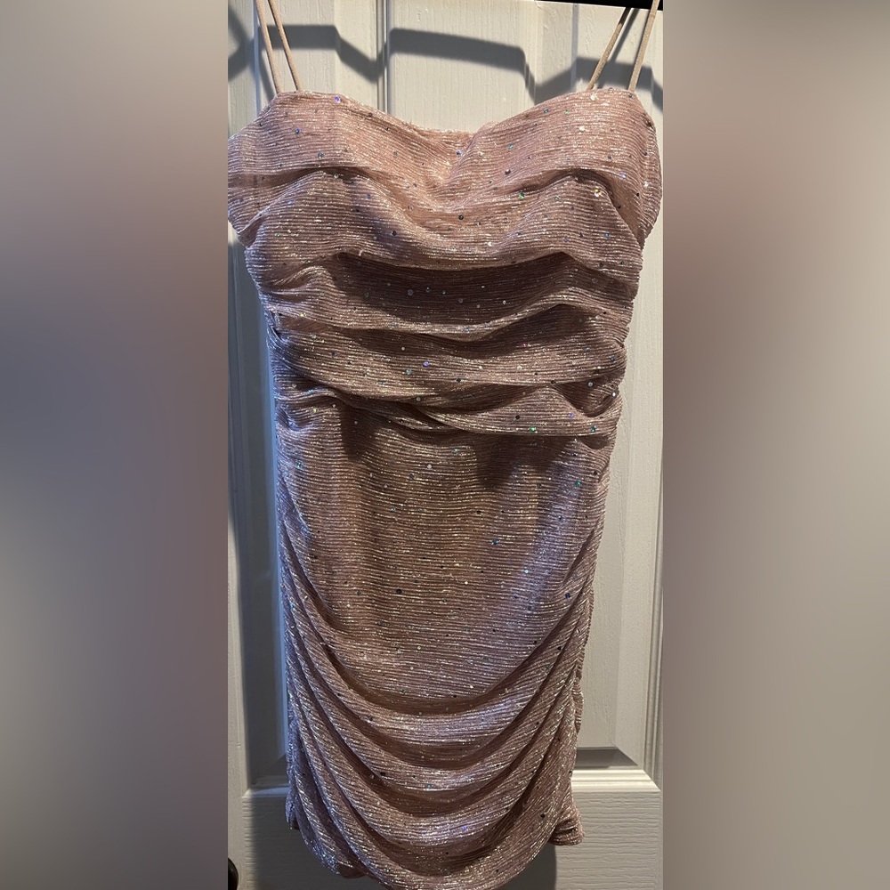 Lulus Sparkly pink dress.